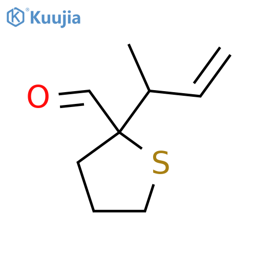 2-(But-3-en-2-yl)thiolane-2-carbaldehyde structure