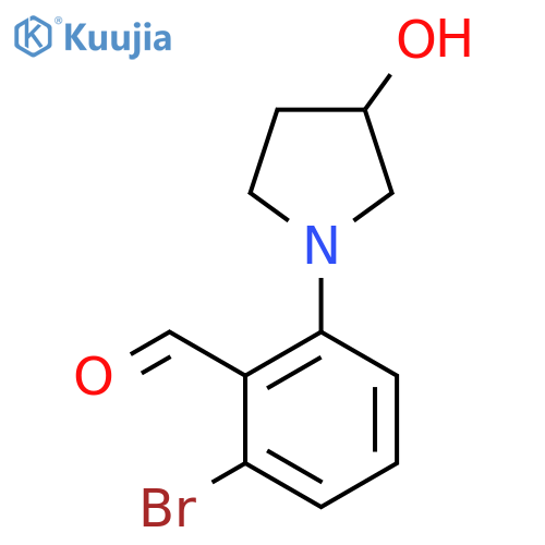 2-Bromo-6-(3-hydroxypyrrolidin-1-yl)benzaldehyde structure