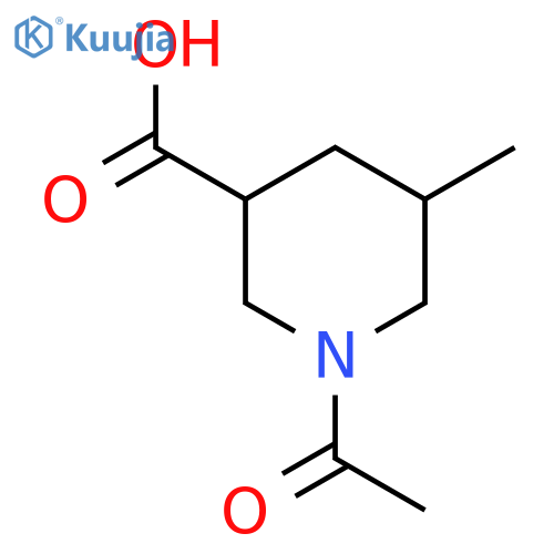 1-Acetyl-5-methylpiperidine-3-carboxylic acid structure