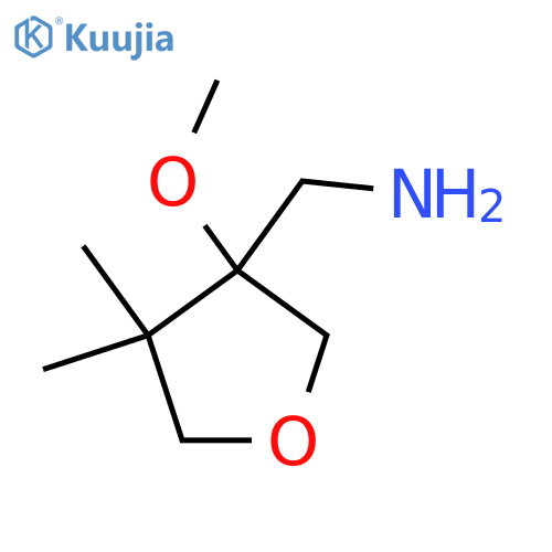 1-(3-methoxy-4,4-dimethyloxolan-3-yl)methanamine structure