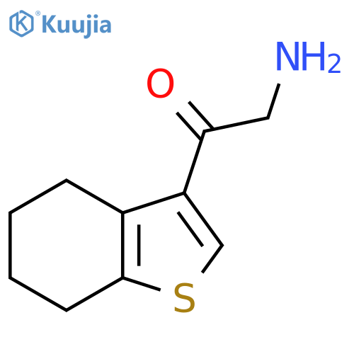 2-amino-1-(4,5,6,7-tetrahydro-1-benzothiophen-3-yl)ethan-1-one structure