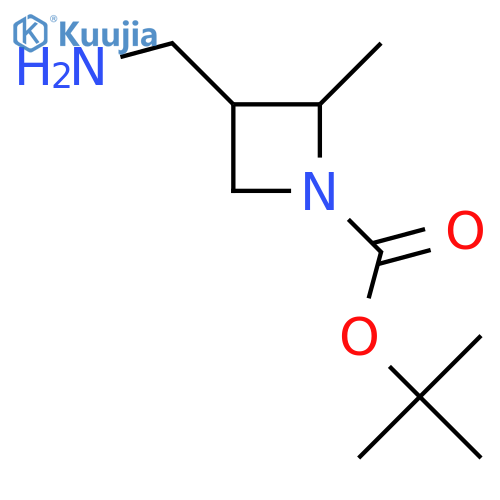 Tert-butyl 3-(aminomethyl)-2-methylazetidine-1-carboxylate structure