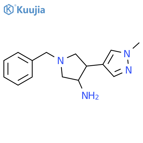 1-benzyl-4-(1-methyl-1H-pyrazol-4-yl)pyrrolidin-3-amine structure