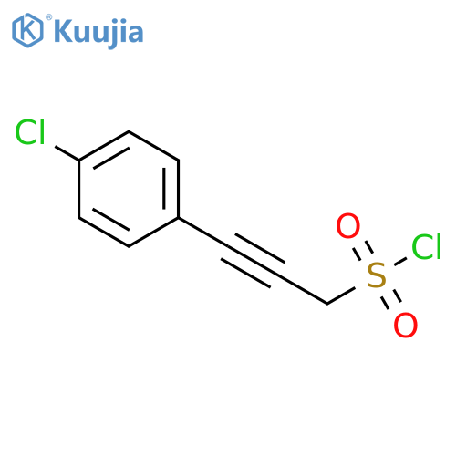 3-(4-chlorophenyl)prop-2-yne-1-sulfonyl chloride structure