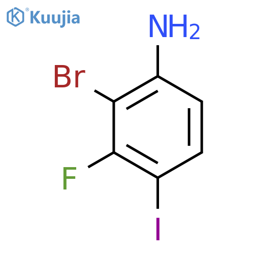 2-Bromo-3-fluoro-4-iodoaniline structure