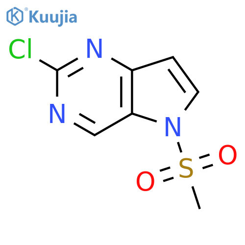2-Chloro-5-(methylsulfonyl)-5H-pyrrolo[3,2-d]pyrimidine structure