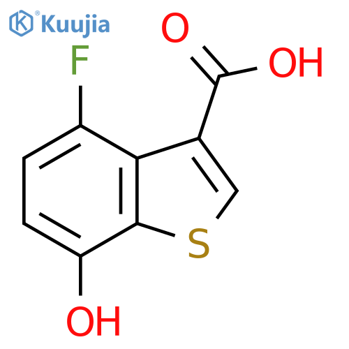 4-Fluoro-7-hydroxy-1-benzothiophene-3-carboxylic acid structure
