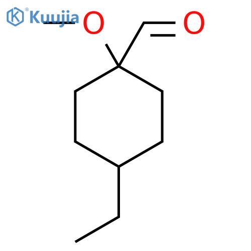 4-Ethyl-1-methoxycyclohexane-1-carbaldehyde structure