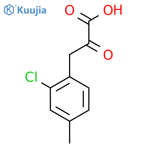 3-(2-chloro-4-methylphenyl)-2-oxopropanoic acid structure
