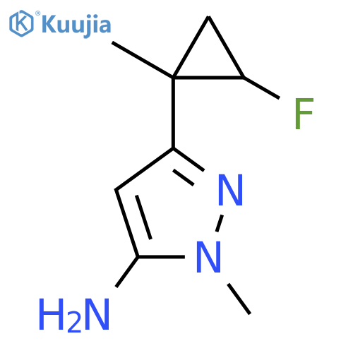 3-(2-Fluoro-1-methylcyclopropyl)-1-methyl-1H-pyrazol-5-amine structure
