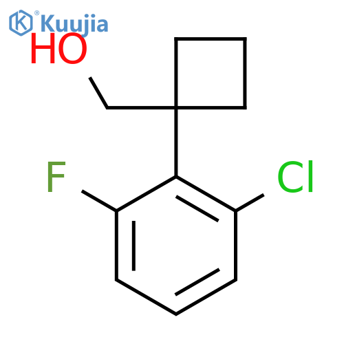 1-(2-chloro-6-fluorophenyl)cyclobutylmethanol structure