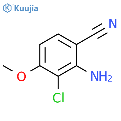 2-amino-3-chloro-4-methoxybenzonitrile structure