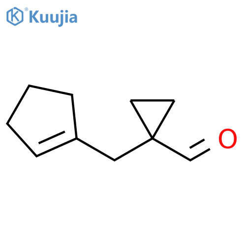 1-(cyclopent-1-en-1-yl)methylcyclopropane-1-carbaldehyde structure
