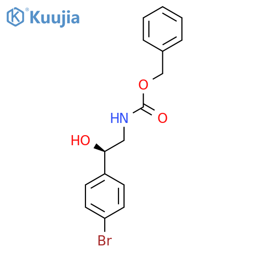 benzyl N-(2R)-2-(4-bromophenyl)-2-hydroxyethylcarbamate structure