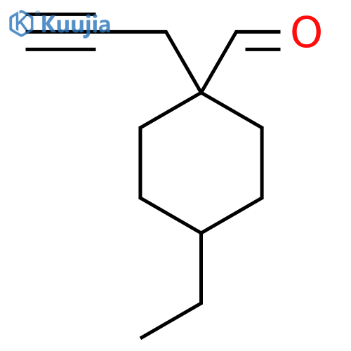 4-Ethyl-1-(prop-2-yn-1-yl)cyclohexane-1-carbaldehyde structure