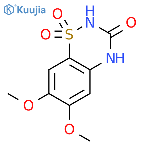 2H-1,2,4-BENZOTHIADIAZIN-3(4H)-ONE, 6,7-DIMETHOXY-, 1,1-DIOXIDE structure