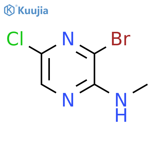 3-bromo-5-chloro-N-methylpyrazin-2-amine structure