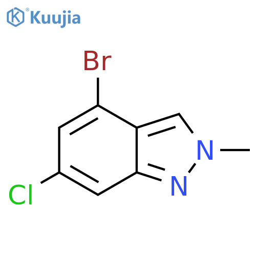 4-Bromo-6-chloro-2-methyl-2H-indazole structure