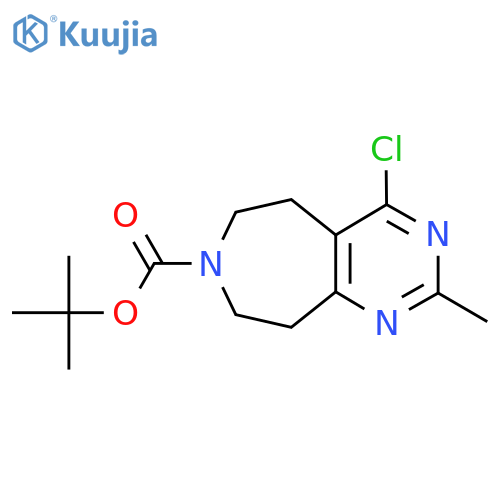 Tert-butyl 4-chloro-2-methyl-5,6,8,9-tetrahydropyrimido[4,5-d]azepine-7-carboxylate structure