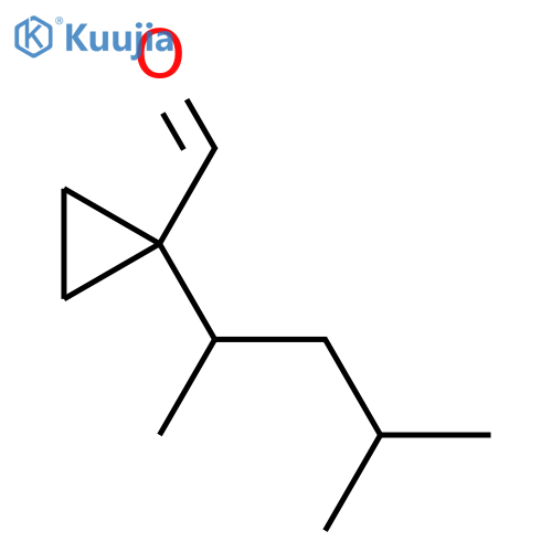 1-(4-Methylpentan-2-yl)cyclopropane-1-carbaldehyde structure