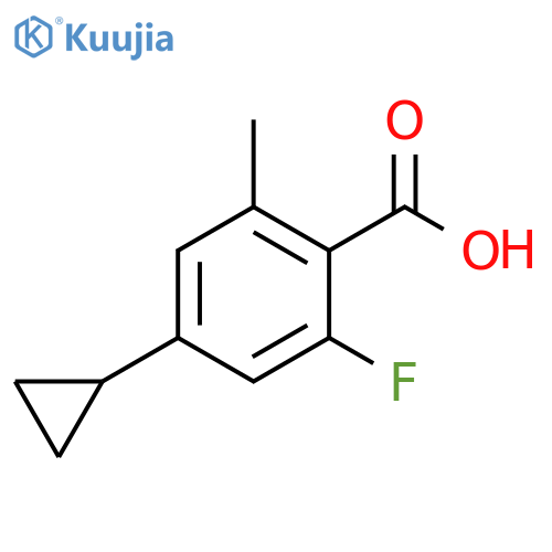 4-cyclopropyl-2-fluoro-6-methylbenzoic acid structure