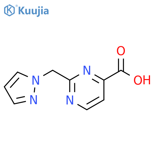 4-Pyrimidinecarboxylic acid, 2-(1H-pyrazol-1-ylmethyl)- structure