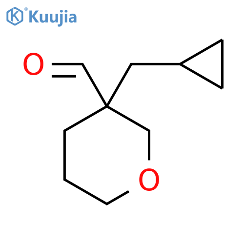 3-(cyclopropylmethyl)oxane-3-carbaldehyde structure