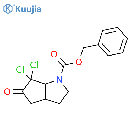benzyl 6,6-dichloro-5-oxo-octahydrocyclopentabpyrrole-1-carboxylate structure