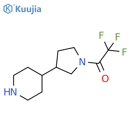 2,2,2-trifluoro-1-3-(piperidin-4-yl)pyrrolidin-1-ylethan-1-one structure