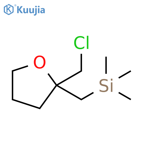 Furan, 2-(chloromethyl)tetrahydro-2-[(trimethylsilyl)methyl]- structure