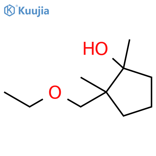 2-(Ethoxymethyl)-1,2-dimethylcyclopentan-1-ol structure