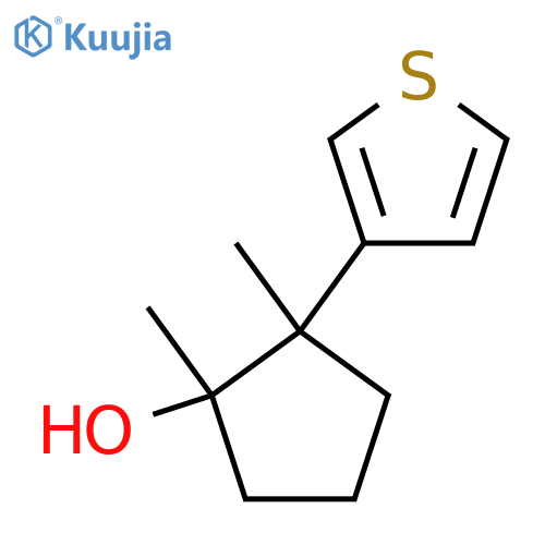1,2-Dimethyl-2-(thiophen-3-yl)cyclopentan-1-ol structure
