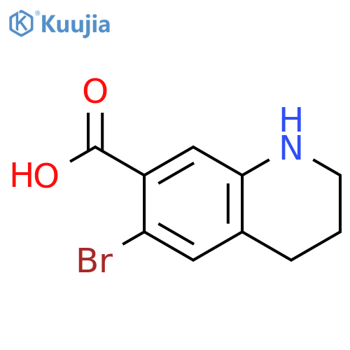 6-bromo-1,2,3,4-tetrahydroquinoline-7-carboxylic acid structure