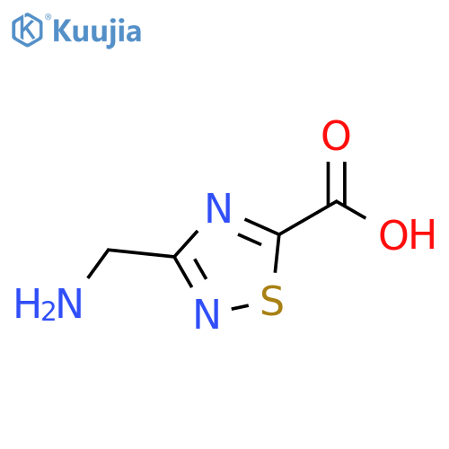 3-(aminomethyl)-1,2,4-thiadiazole-5-carboxylic acid structure