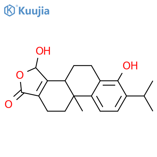 19(4→3)-Abeo-14,18-dihydroxy-3,8,11,13-abietatetraen-19,18-olide structure