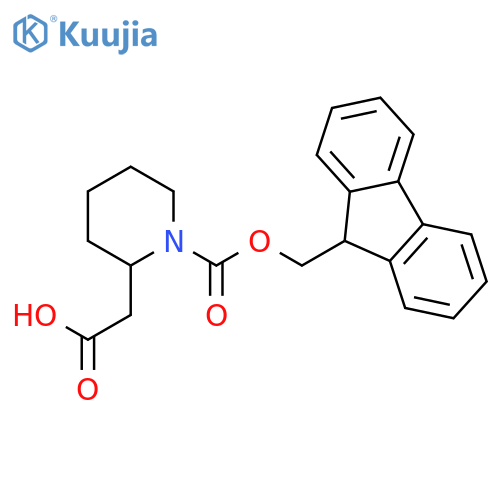 (S)-(1-Fmoc-piperidin-2-yl)-acetic acid structure