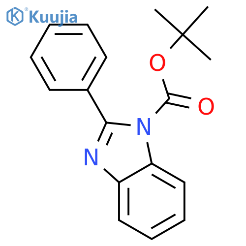 tert-butyl 2-phenyl-1H-1,3-benzodiazole-1-carboxylate structure