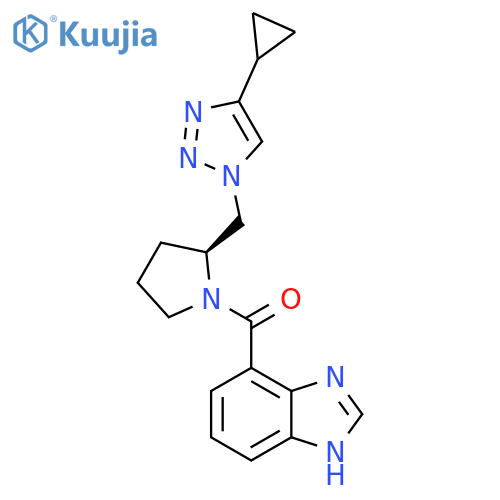 4-(2S)-2-(4-cyclopropyl-1H-1,2,3-triazol-1-yl)methylpyrrolidine-1-carbonyl-1H-1,3-benzodiazole structure
