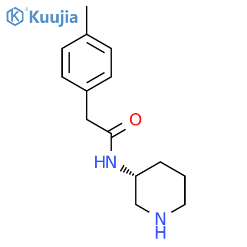 2-(4-methylphenyl)-N-(3R)-piperidin-3-ylacetamide structure