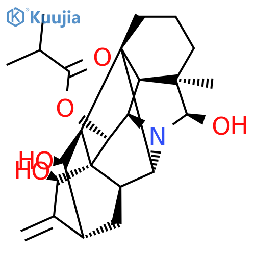 Hetisan-7,11,15,19-tetrol, 7-(2-methylpropanoate), (7α,11α,15β,19R)- (9CI) structure