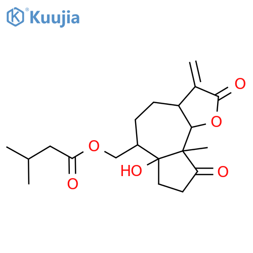1,4,14-Trihydroxy-11(13)-pseudoguaien-12,6-olide; (1α,4β,5β,6β,10β)-form, 4-Ketone, 14-O-(3-methylbutanoyl) structure