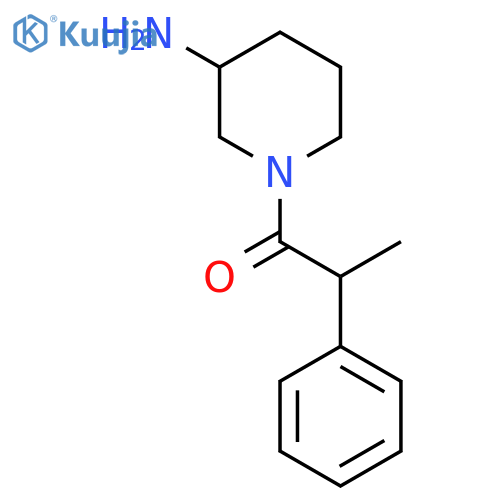 1-(3-Aminopiperidin-1-yl)-2-phenylpropan-1-one structure