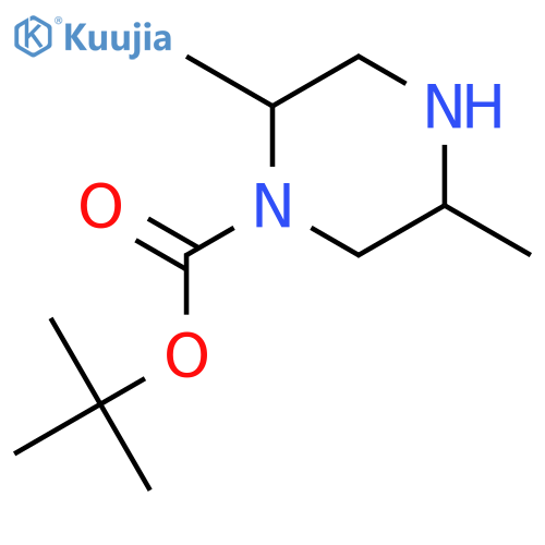 tert-butyl trans-2,5-dimethylpiperazine-1-carboxylate structure