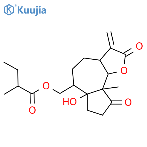 1,4,14-Trihydroxy-11(13)-pseudoguaien-12,6-olide; (1α,4β,5β,6β,10β)-form, 4-Ketone, 14-O-(2-methylbutanoyl) structure