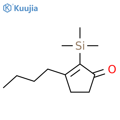 2-Cyclopenten-1-one, 3-butyl-2-(trimethylsilyl)- structure