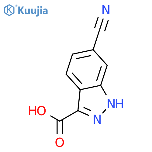 6-Cyano-1H-indazole-3-carboxylic acid structure