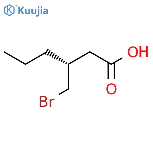 (R)-3-(Bromomethyl)hexanoic acid structure