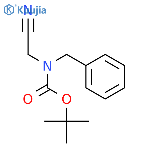 tert-butyl N-benzyl-N-(cyanomethyl)carbamate structure