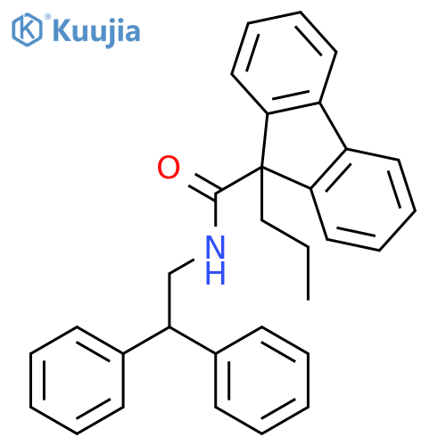 9H-FLUORENE-9-CARBOXAMIDE, N-(2,2-DIPHENYLETHYL)-9-PROPYL- structure