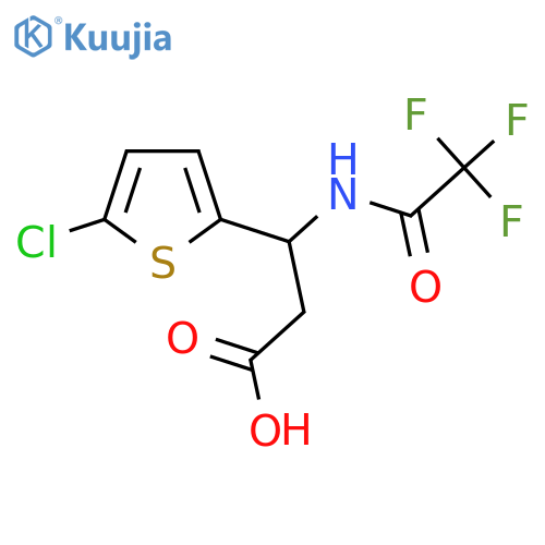 3-(5-Chlorothiophen-2-yl)-3-(trifluoroacetamido)propanoic acid structure